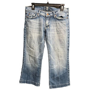 7 For All Mankind Dojo Capri Light Wash‎ Women's Jeans Size 30